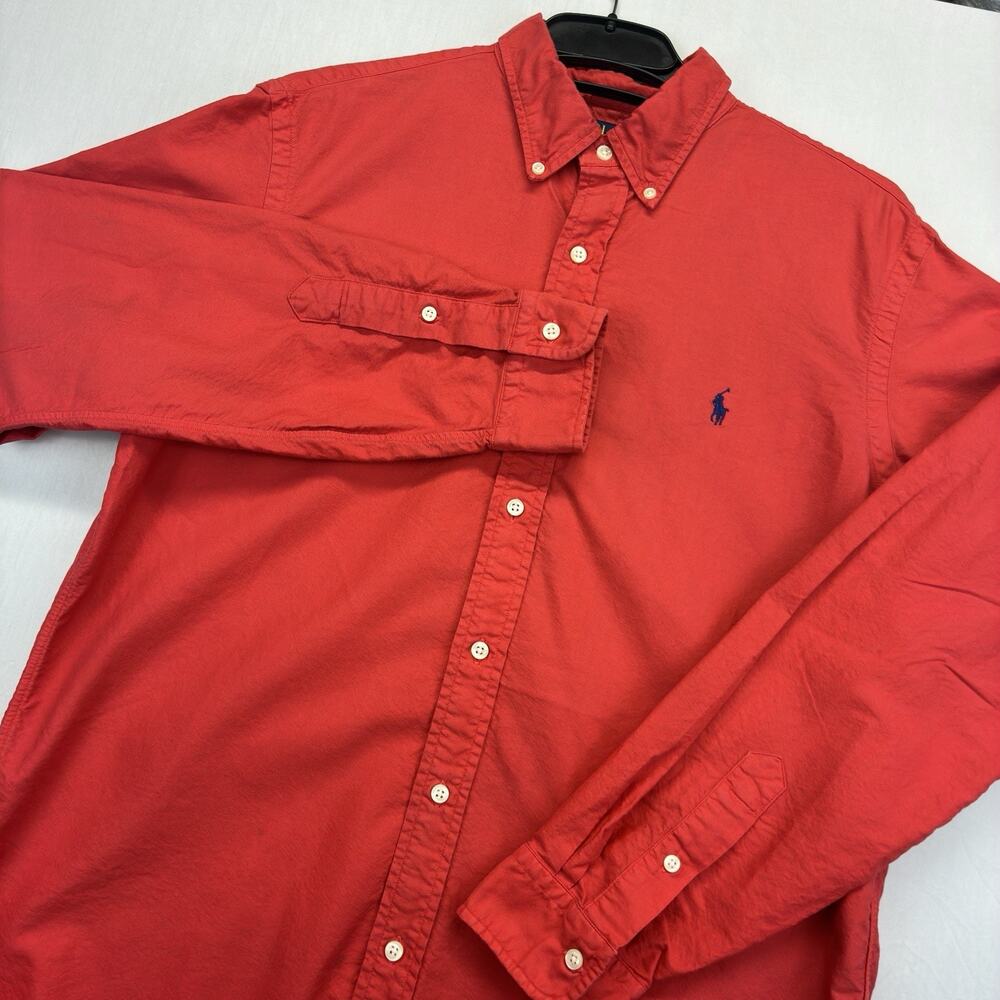 Polo Ralph Lauren Classic Fit Red Button Down Shirt Men’s Large Cotton
